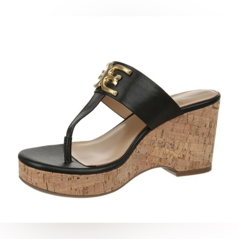 🔥NEW🔥 Sam Edelman W9.5 YARDLIE EMBLEM PLATFORM WEDGE SANDALS NWOB - Picture 2 of 13
